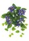 Allstate Artificial Morning Glory Floral Hanging Bush Spray - 20" - Purple